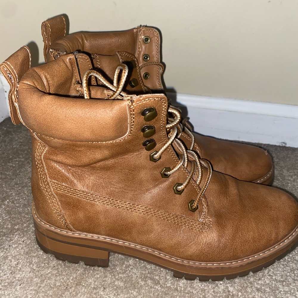 Tan ankle boots